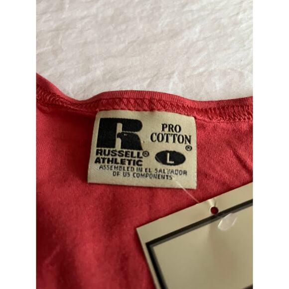 VTG Nautica Burgundy with Pocket T Shirt Size L NWT - Picture 4 of 8